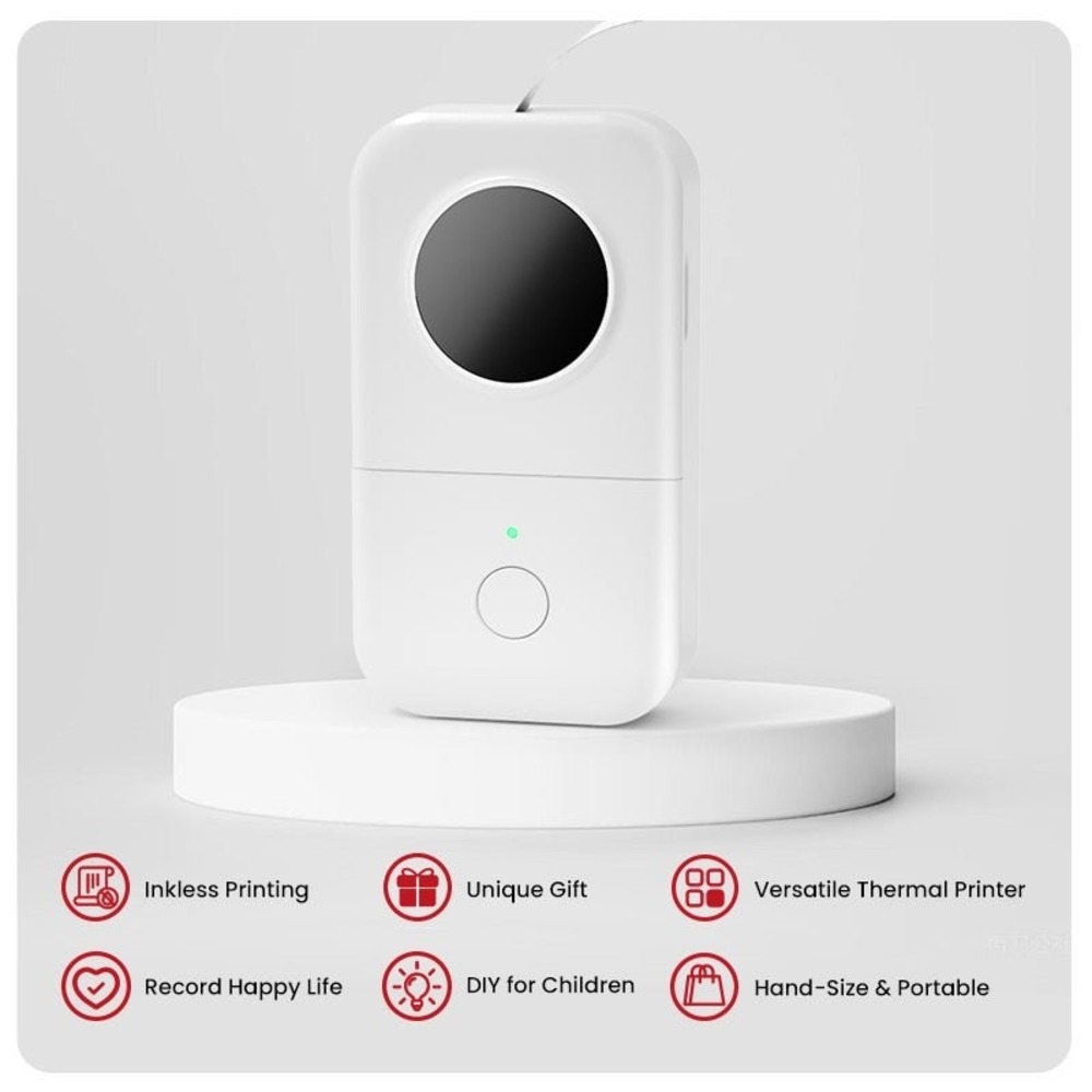 Phomemo D30 Small Label Printer‎ White Rechargeable Labeler New